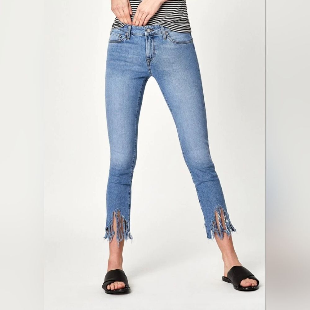 NEW MAVI Adriana Ankle Mid Rise Super Skinny in LT FRINGE 90's Size 26 - Picture 3 of 4